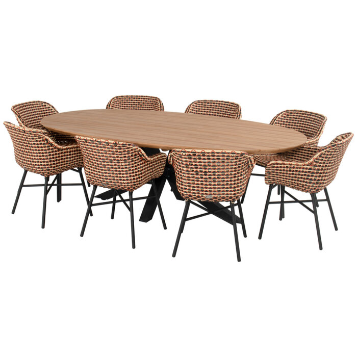 Hartman Hartman Delphine Dining Chair Coral Rood - Zwart pootstel