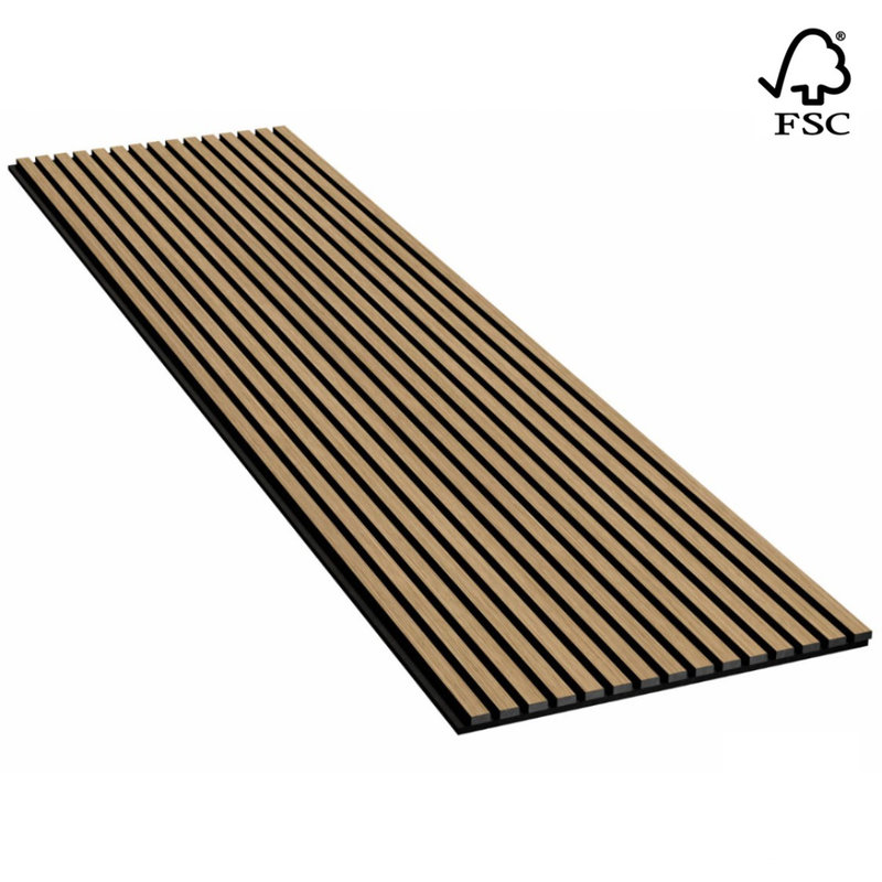 Hamilton Bay Outdoor Hamilton Bay Akoestisch wall panel - LIGHT OAK - 2700x600mm - GROOVED BACK