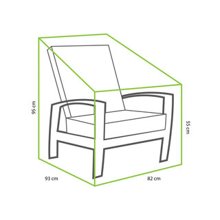 Tierra Outdoor Tierra Outdoor Cover For Valencia/Queens Lounge Chair 82x93x95/55cm TO-6862