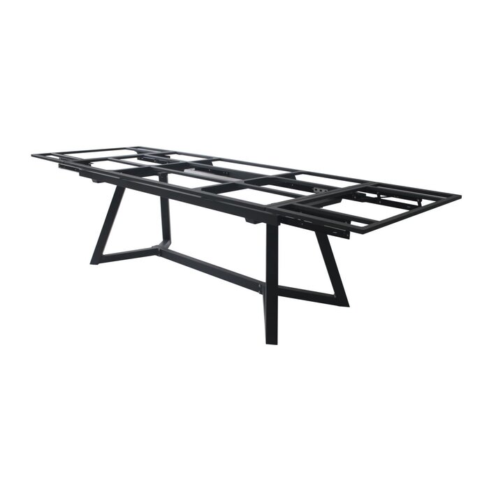 Proloisirs Proloisirs AGIRA Double Extension table 180/280x100 dark gray frame + dekton trilium slats