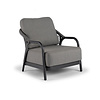 Tierra Outdoor Fiona loungechair - antraciet frame - charcoal grijs kussen TO-5156