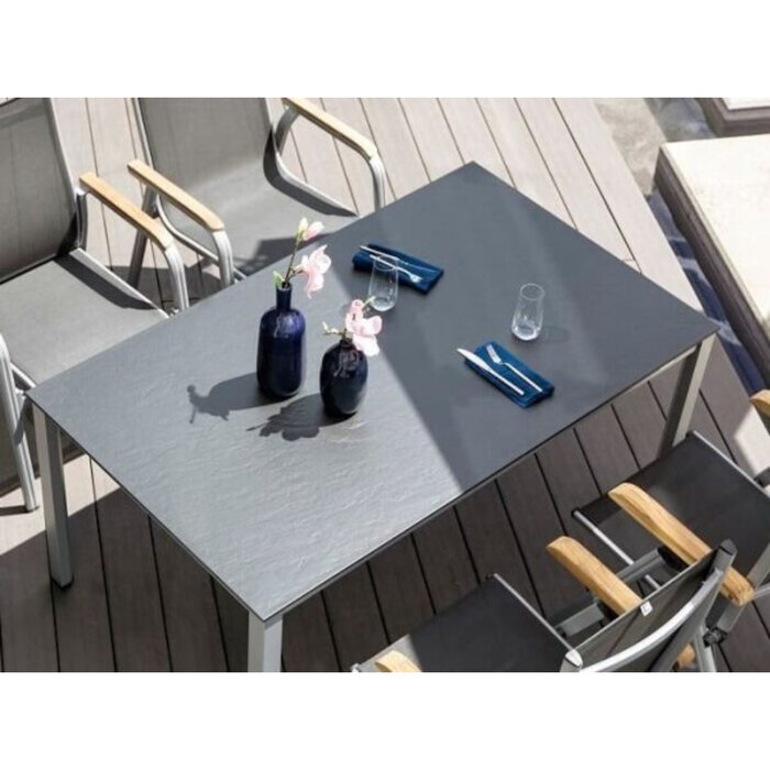 Kettler KETTLER tafel 140*70cm HPL Jura, CUBIC poot antraciet