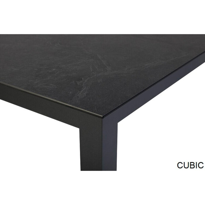 Kettler KETTLER tafel 140*70cm HPL Jura, CUBIC poot antraciet