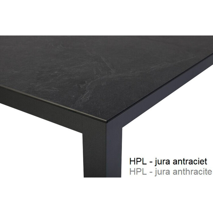 Kettler KETTLER table 95*95cm HPL Jura, CUBIC leg set anthracite grey