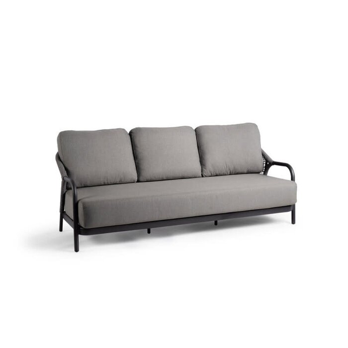 Tierra Outdoor Tierra Outdoor Fiona 4-delige 3-seater sofa set antraciet frame / charcoal grijs kussens