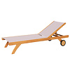 Traditional Teak  KATE lounger teak met batyline