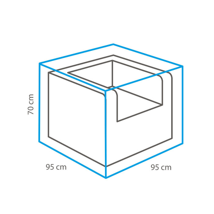 OUTDOOR COVERS Premium beschermhoes lounge stoel, 95x95x70cm
