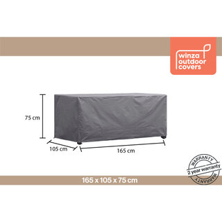WINZA OUTDOOR COVERS Premium beschermhoes tafel tot 160cm, 165x105x75cm - art. 10779