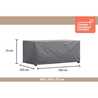 WINZA OUTDOOR COVERS Premium beschermhoes tafel tot 180cm, 185x105x75cm - art.10783