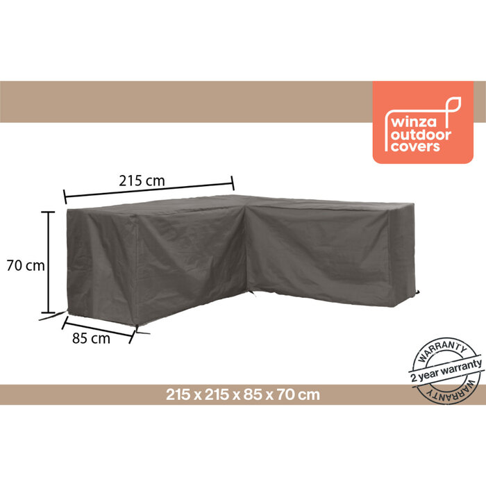 WINZA OUTDOOR COVERS Premium L-vormige Loungeset beschermhoes maat 215x215x85x70 cm art.10892