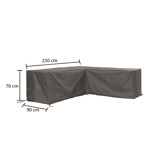 WINZA OUTDOOR COVER Premium L-Shaped Lounge set protective cover in size 250x250x90x70 cm.