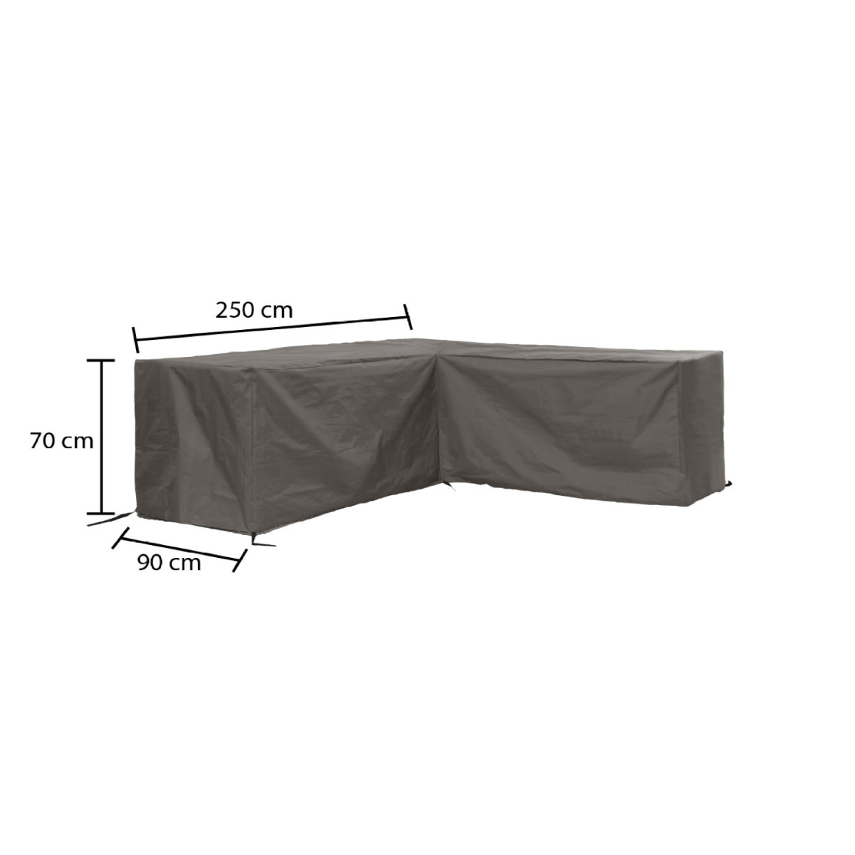 WINZA OUTDOOR COVER Premium L-Vormig Loungeset beschermhoes in de maat 250x250x90x70 cm.