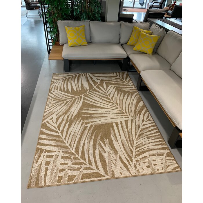 PROGARDEN Ambiance vloerkleed outdoor 230x160cm IND664 palm beige
