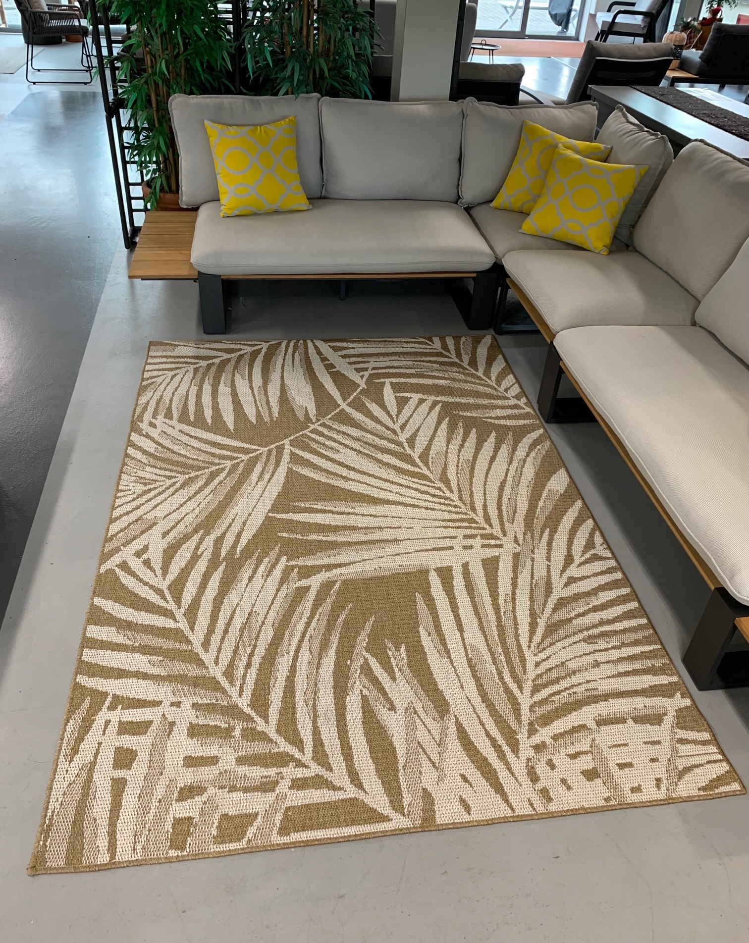Ambiance vloerkleed outdoor 230x160cm IND664 palm beige