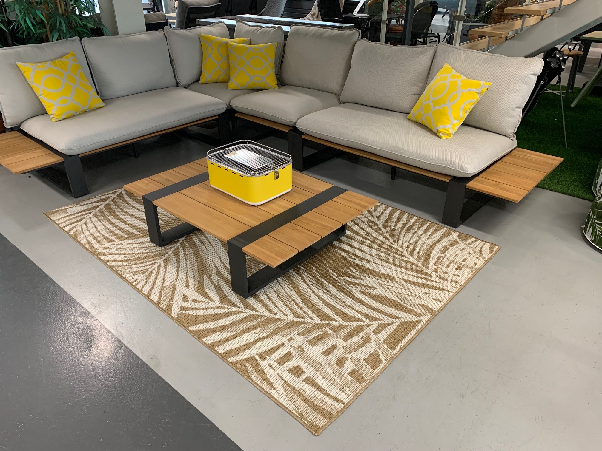 Ambiance vloerkleed outdoor 230x160cm IND664 palm beige
