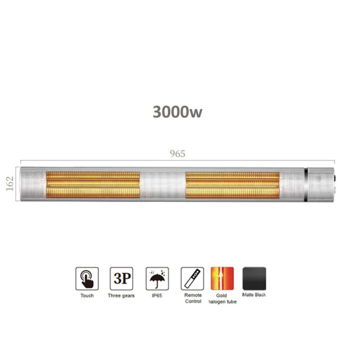 Hamilton Bay Outdoor Hamilton bay heater HB-TW30R 3000W silver w remote