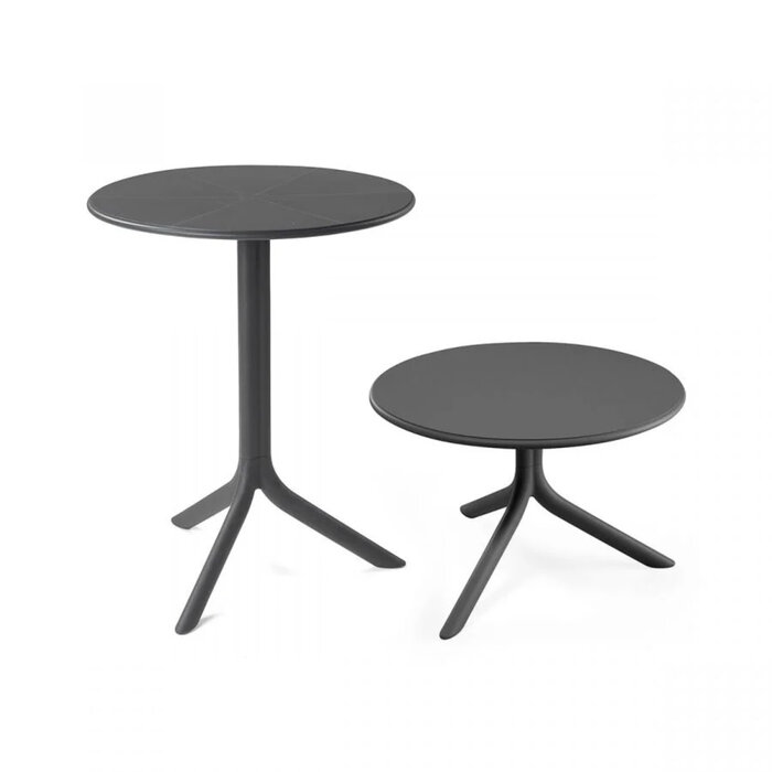 Nardi Nardi Spritz tafel 60,5cm rond  40 of 76,5cm hoog, antraciet grijs