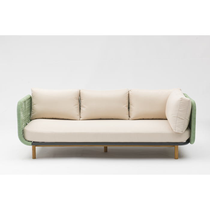 Hamilton Bay Outdoor Hamilton Bay HUG loungeset +Chair Palm green-Champagne  310*220*90*h75cm