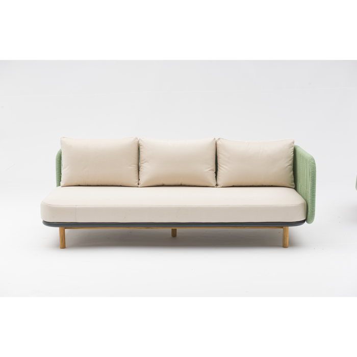 Hamilton Bay Outdoor Hamilton Bay HUG loungeset +Chair Palm green-Champagne  310*220*90*h75cm
