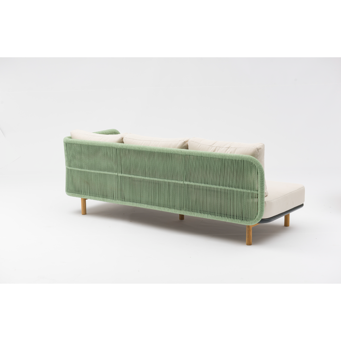 Hamilton Bay Outdoor Hamilton Bay HUG loungeset +Chair Palm green-Champagne  310*220*90*h75cm