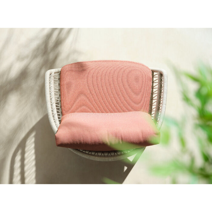 Higold Higold Vasca dining Chair White rope - Lobster red fabric