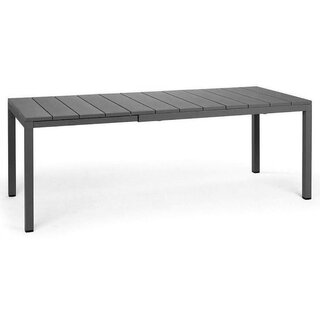 Nardi Nardi Rio Antraciet grijzen uitschuiftafel 140/210x85cm kunststof blad aluminium poten