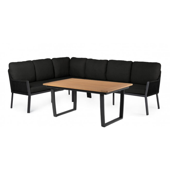 Tierra Outdoor Tierra Outdoor LIV LOUNGE DINING SET, LEFT 2-pieces BLACK , Without table TO-5173