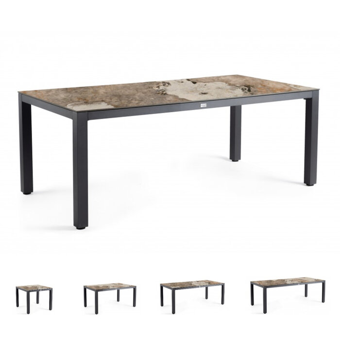 Tierra Outdoor Tierra Outdoor Briga Table Dekton KHALO Charcoal Frame