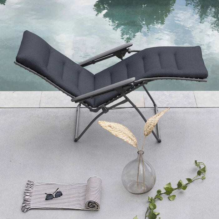 Lafuma Relaxchair EVOLUTION BE COMFORT ACIER GRIJS With dark grey frame
