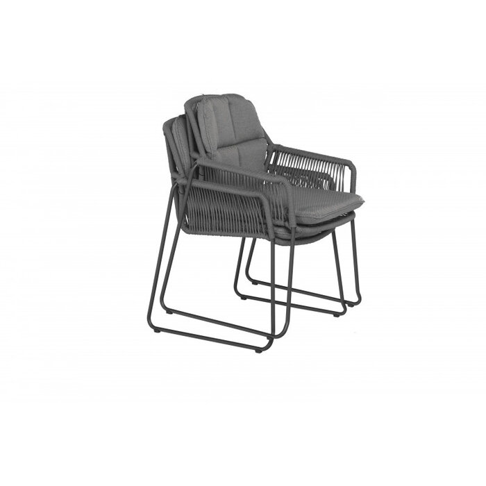 Tierra Outdoor Tierra Outdoor 7-delig set RIVERA armstoel met OMNIGO 150cm tafel GRIJS-TEAK