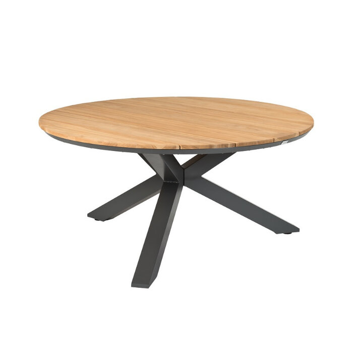 Tierra Outdoor Tierra Outdoor 7-delig set RIVERA armstoel met OMNIGO 150cm tafel GRIJS-TEAK