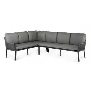 Tierra Outdoor Tierra Outdoor Liv Lounge Dining Set Left Grey -Charcoal Grey cushions - TO-5013