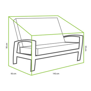 Tierra Outdoor Tierra Cover For Valencia/Queens Lounge 2-seater TO-6863