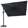 Platinum Zweefparasol Challenger T2 premium 3x3 MATT BLACK  FRAME - LUXE  JET BLACK SPUNCRYLIC doek