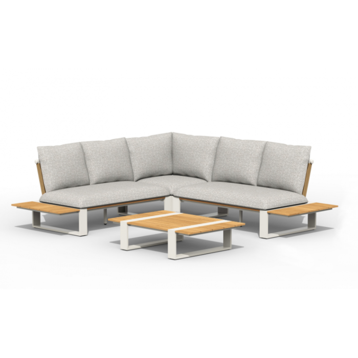 Tierra Outdoor Tierra Outdoor Seto Lounge Set Complete Creme Wit - Dove kussens - TO-5528