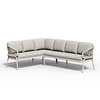 Tierra Outdoor Natal Lounge Dining Set Left Creme Wit - Dove kussens - TO-5580