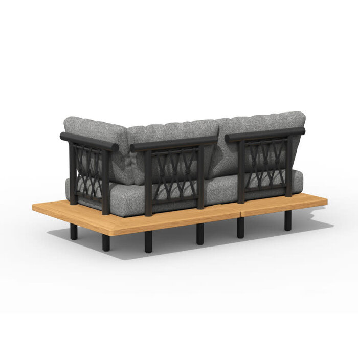 Tierra Outdoor Tierra Outdoor Kytsu Teak 6-delig Lounge Set Gray - Ash Grey cushions - TO-5522