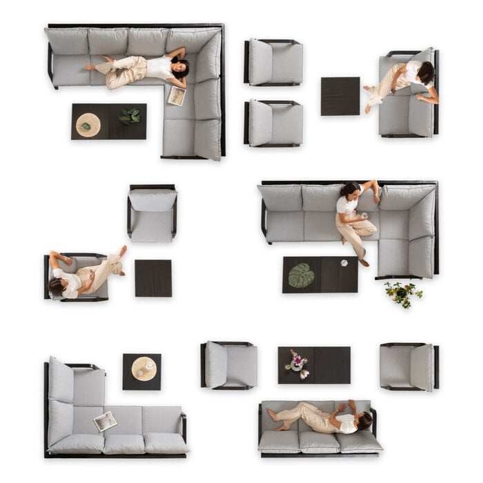Hartman Hartman IBIZA Loungeset M z. tafel (211x211cm)