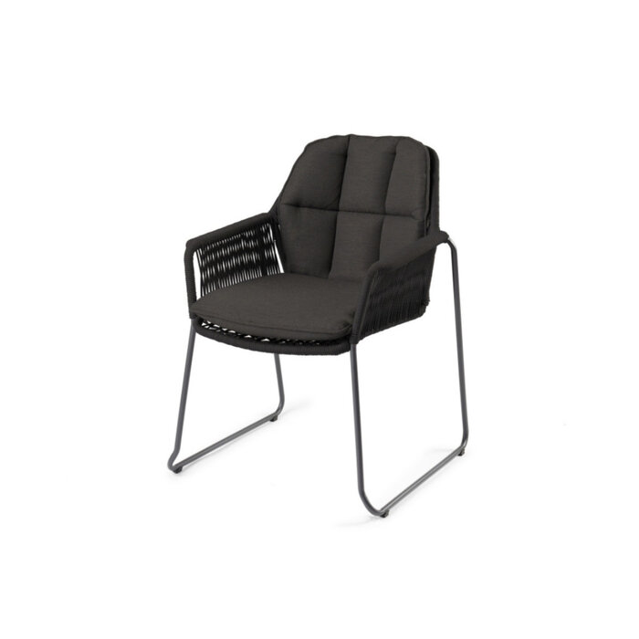 Tierra Outdoor Tierra Outdoor Rivera Dining Stapelstoel Charcoal - Zwart - TO-5016