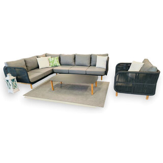 Hamilton Bay Outdoor Hamilton Bay HUG loungeset +Chair Charcoal Grey  310*220*90*h75cm
