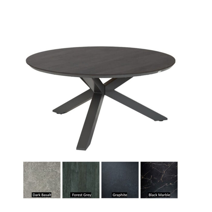 Tierra Outdoor Tierra Outdoor Orbital Dining Table 120cm round Grey - Trespa HPL top -