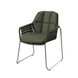 Tierra Outdoor Tierra Outdoor Rivera Dining Stackable Chair Groen - Groene kussens - TO-5018