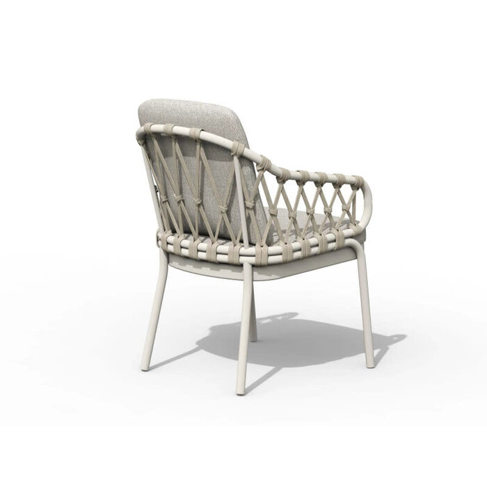 Tierra Outdoor Tierra Outdoor Natal Dining Chair Creme Wit - Dove kussens - TO-5582