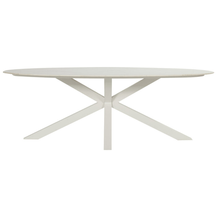 Hamilton Bay Outdoor Hartman 7-delig tuinset Alice recliner white - Xander oval table 220x120 ceramic top, white