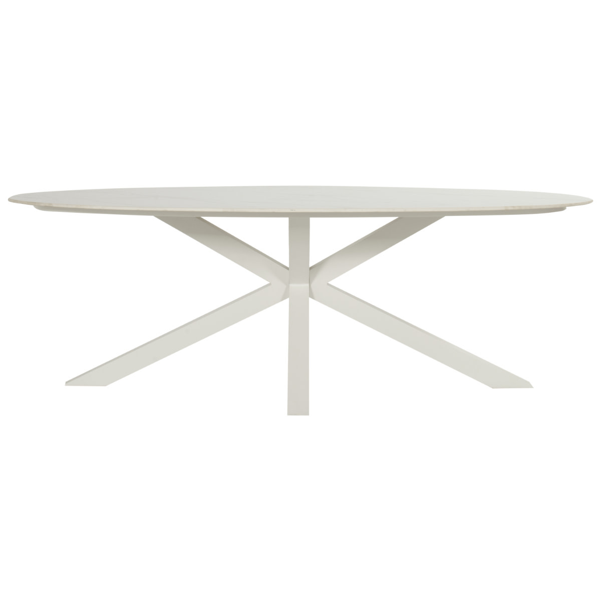 Hamilton Bay Outdoor Hartman 7-delig tuinset Alice recliner white - Xander oval table 220x120 ceramic top, white