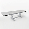 Proloisirs AMBER dubbelen uitschuiftafel 180/230/280 CM WIT - CALACATTA CERAMIC TOP