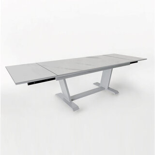 Proloisirs AMBER extension table 180/230/280 CM WHITE - CALACATTA CERAMIC TOP