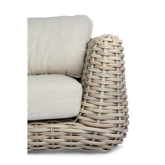 Tierra Outdoor Tierra Outdoor WAKKANDA SOFA set 4-delig Kubo wicker/ crême white kussens +teak top