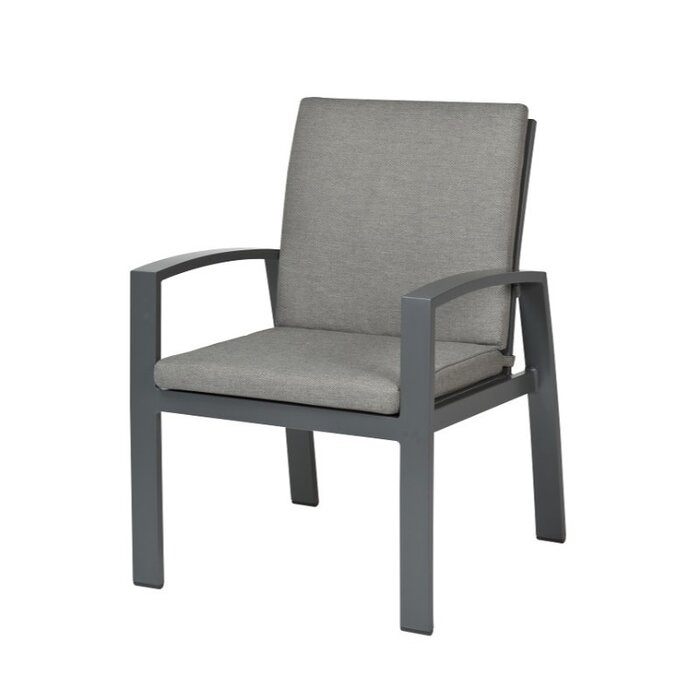 Tierra Outdoor Tierra Outdoor Valencia Dining Chair Grey - Charcoal Grey cushions - TO-6148