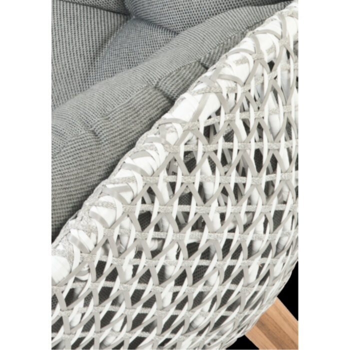 Tierra Outdoor Tierra Outdoor King Lounge Chair White/Taupe -Charcoal cushions - TO-6175